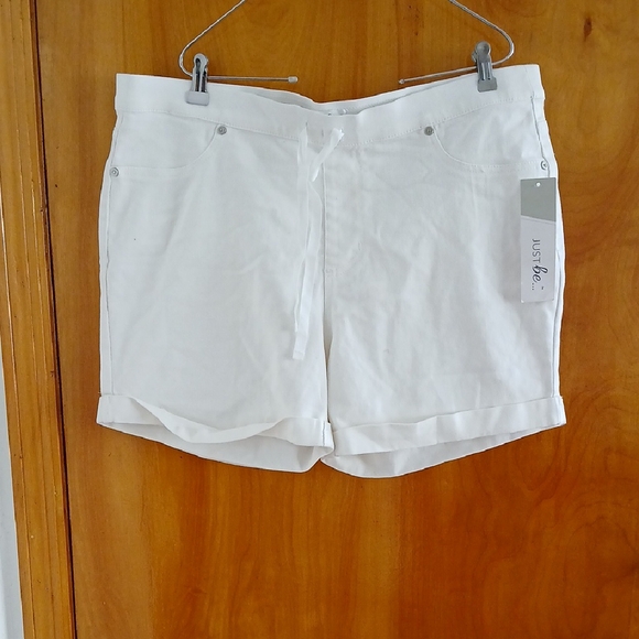 just be Pants - Just Be White Bermuda Shorts Casual Style